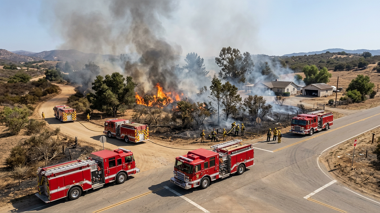Fallbrook fire: Large wildfire in San Diego County; review evacuation ...