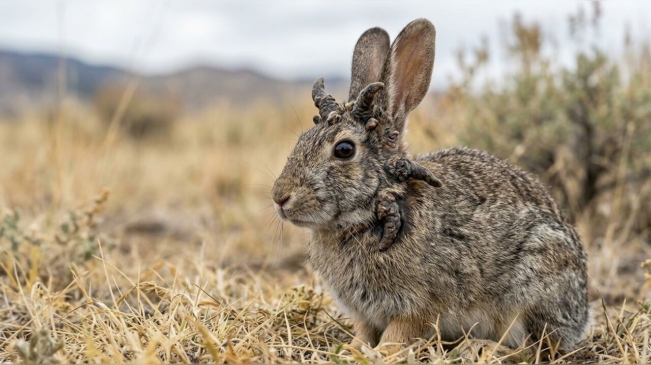 ‘Frankenstein’ rabbits exhibiting dark, abnormal growths protruding ...